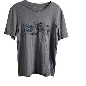 Travis Mathew Mens Size Small Gray Shotgun Start Golf Shirt